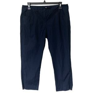 Eileen Fisher Womens Navy Blue Cropped Ankle Pants Size S
